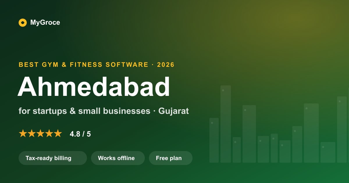 MyGroce Gym & Fitness Management Software for businesses in Ahmedabad, Gujarat — 2026