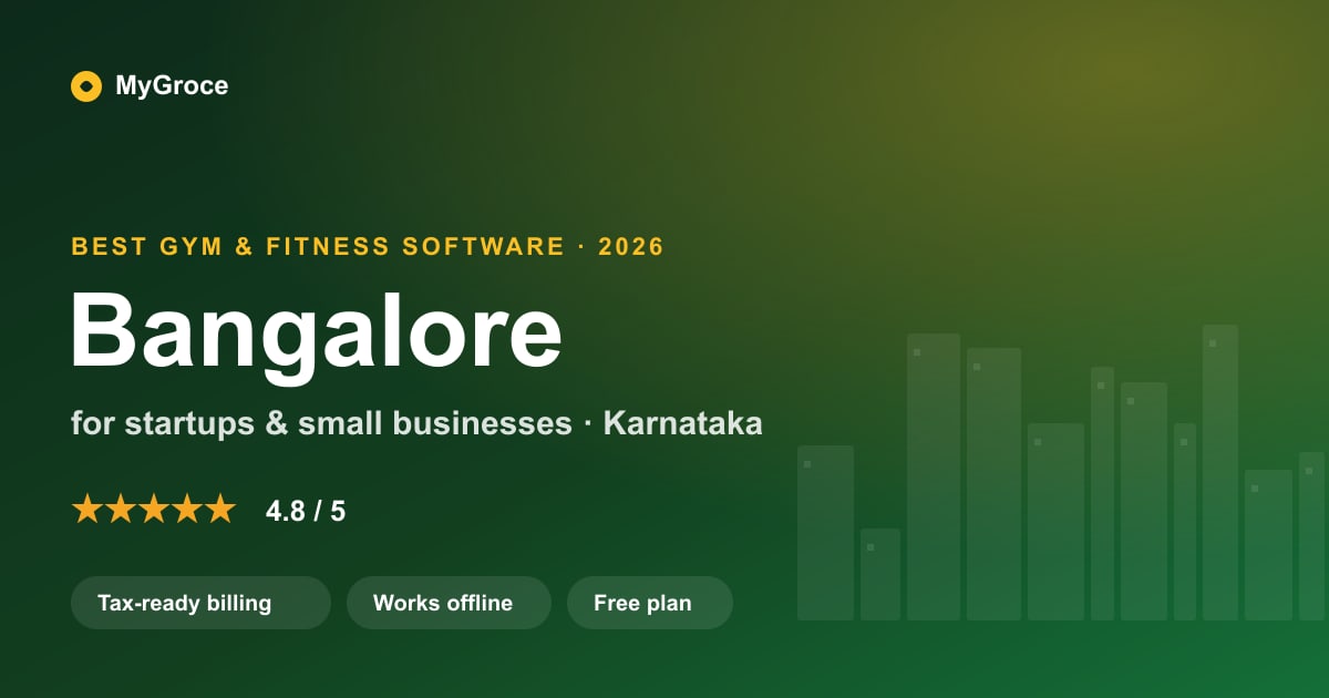 MyGroce Gym & Fitness Management Software for businesses in Bangalore, Karnataka — 2026