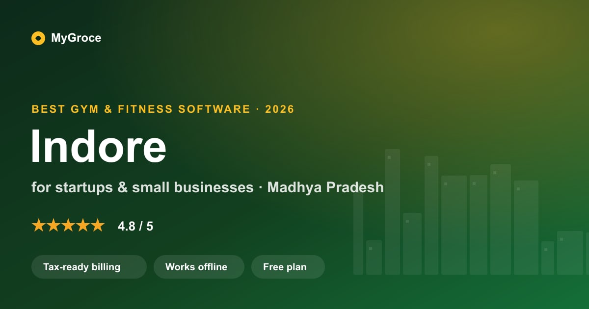 MyGroce Gym & Fitness Management Software for businesses in Indore, Madhya Pradesh — 2026