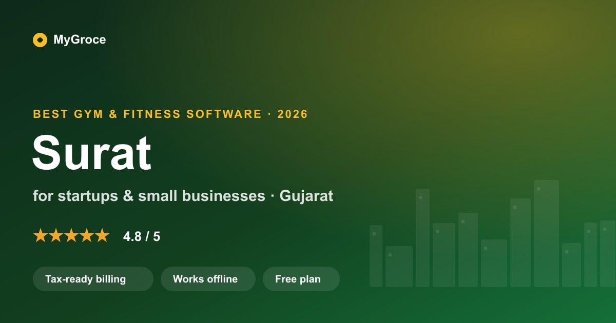 MyGroce Gym & Fitness Management Software for businesses in Surat, Gujarat — 2026