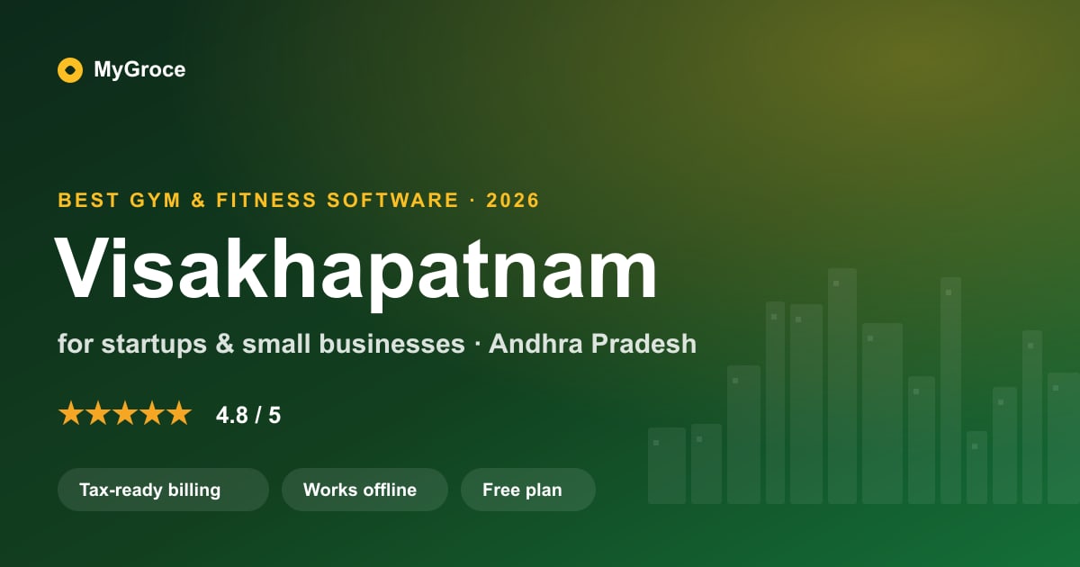 MyGroce Gym & Fitness Management Software for businesses in Visakhapatnam, Andhra Pradesh — 2026