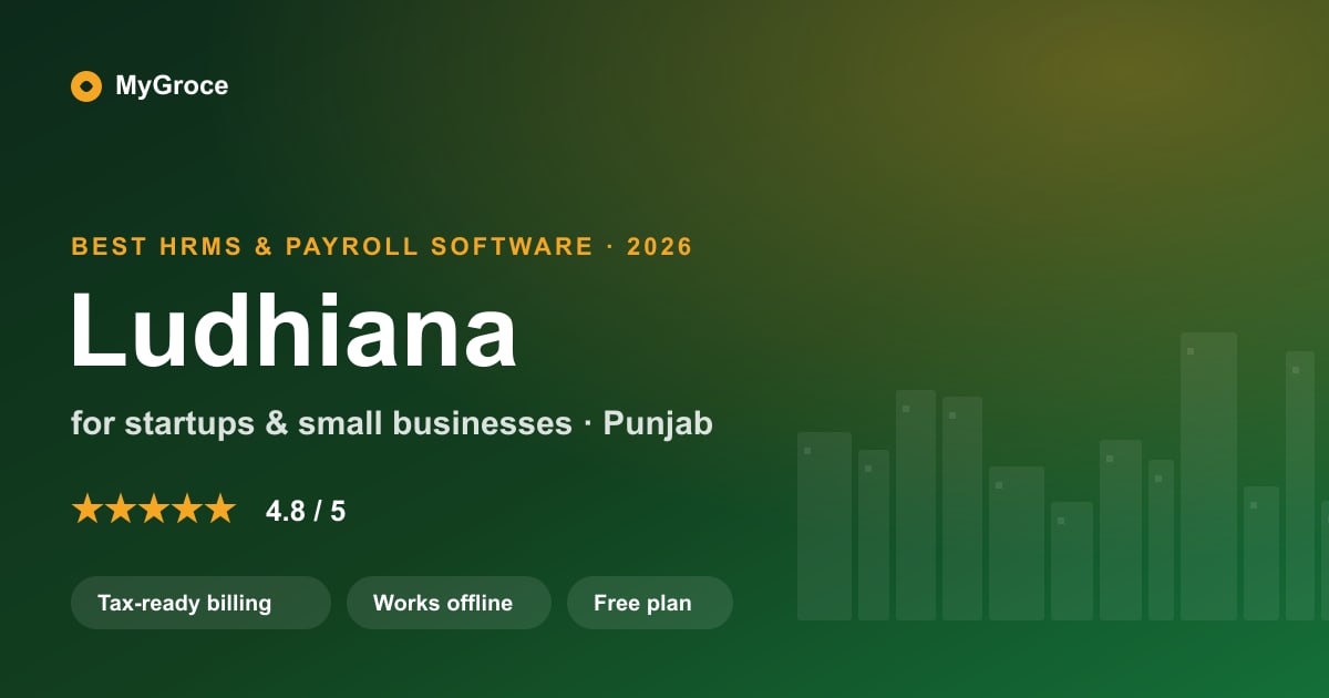 MyGroce HRMS & Payroll Software for businesses in Ludhiana, Punjab — 2026