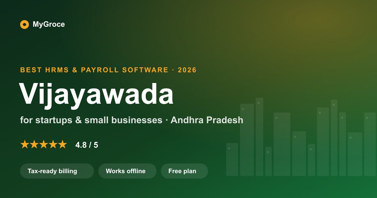 MyGroce HRMS & Payroll Software for businesses in Vijayawada, Andhra Pradesh — 2026