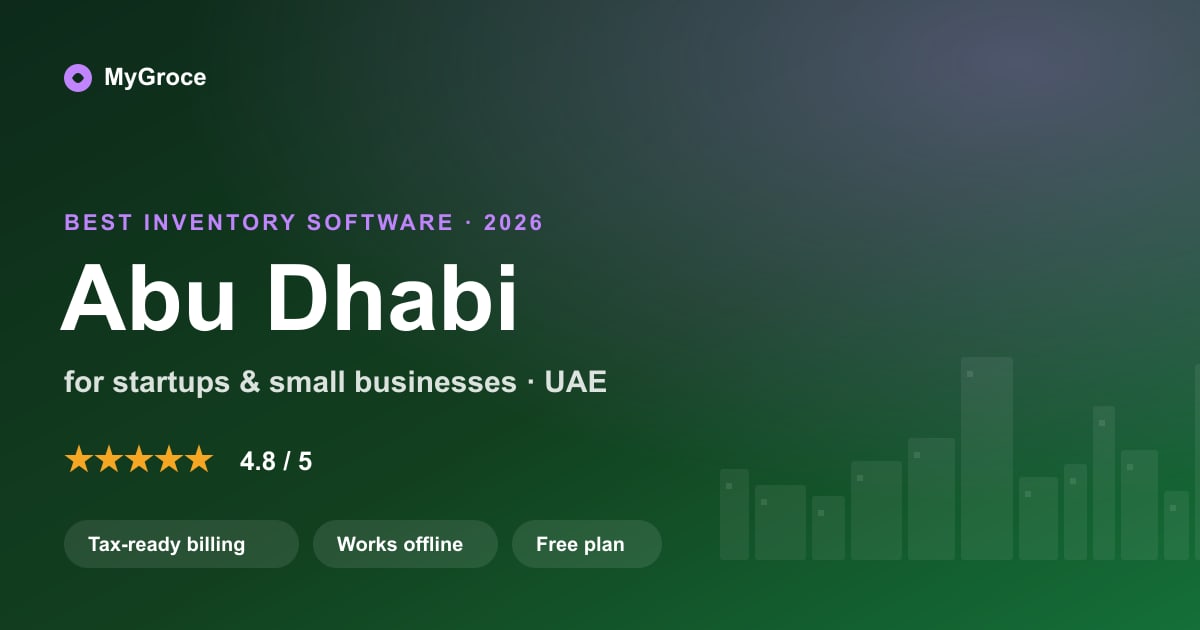 MyGroce Inventory Management Software for businesses in Abu Dhabi — 2026