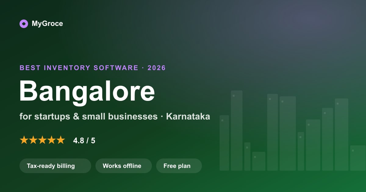 MyGroce Inventory Management Software for businesses in Bangalore, Karnataka — 2026