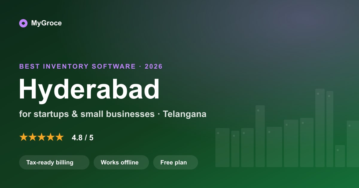 MyGroce Inventory Management Software for businesses in Hyderabad, Telangana — 2026
