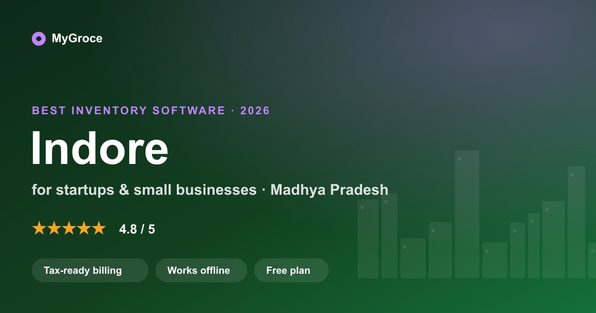 MyGroce Inventory Management Software for businesses in Indore, Madhya Pradesh — 2026