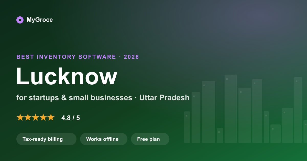 MyGroce Inventory Management Software for businesses in Lucknow, Uttar Pradesh — 2026