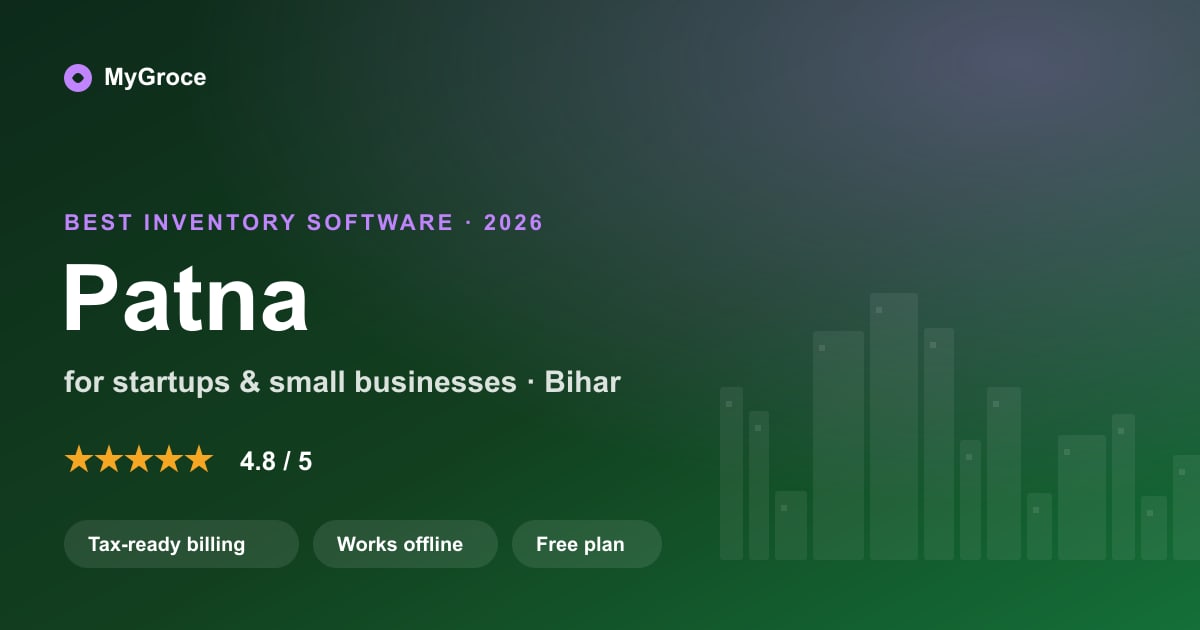 MyGroce Inventory Management Software for businesses in Patna, Bihar — 2026