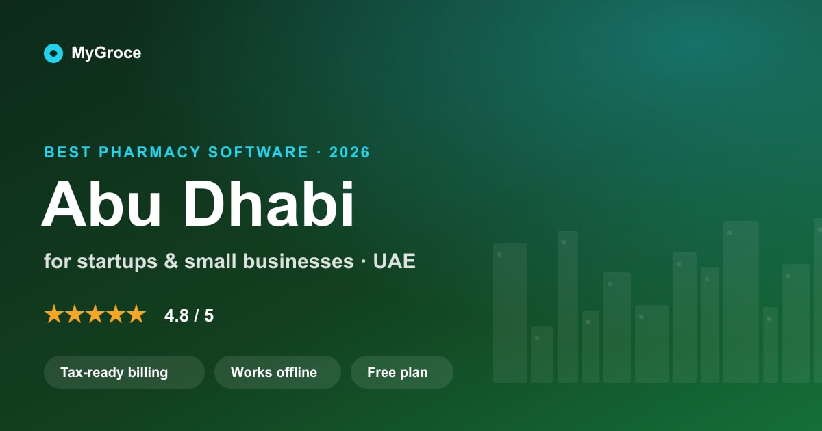 MyGroce Pharmacy Management Software for businesses in Abu Dhabi — 2026