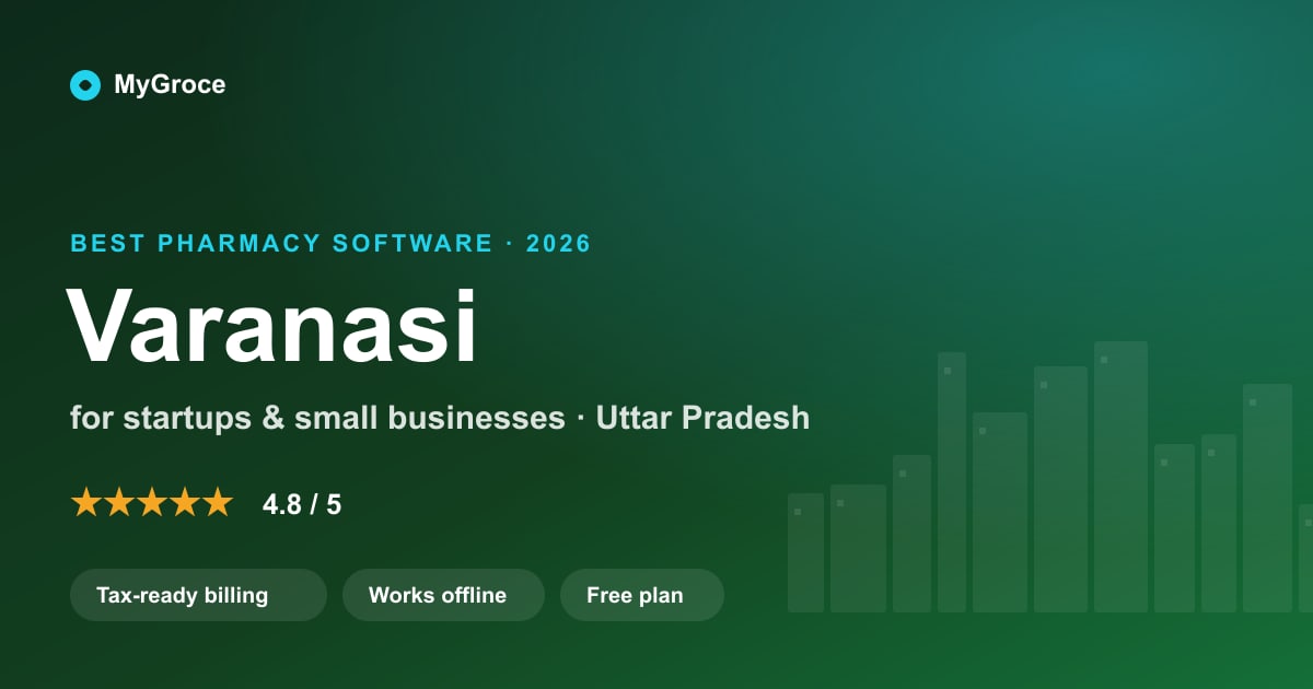 MyGroce Pharmacy Management Software for businesses in Varanasi, Uttar Pradesh — 2026