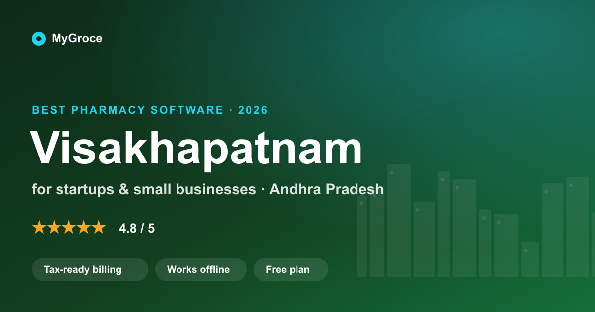 MyGroce Pharmacy Management Software for businesses in Visakhapatnam, Andhra Pradesh — 2026