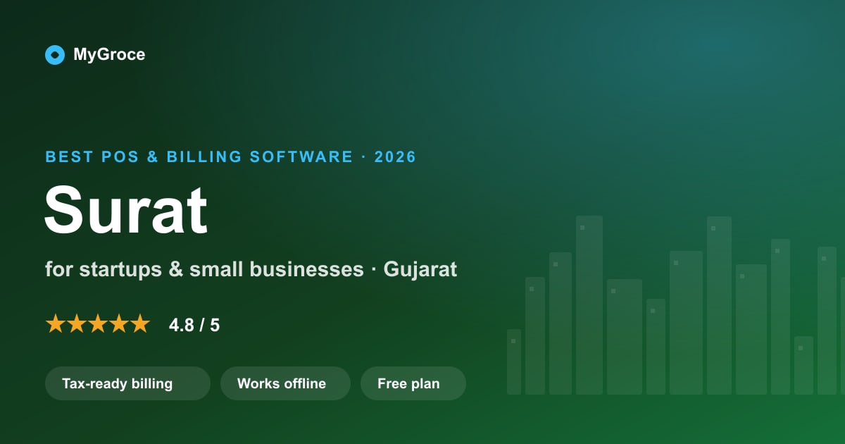 MyGroce POS & Billing Software for businesses in Surat, Gujarat — 2026