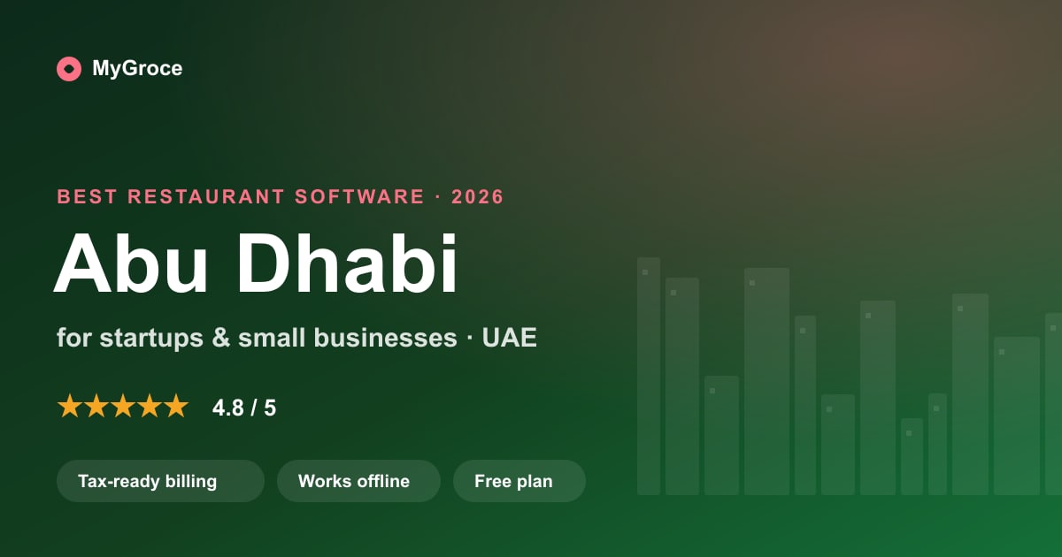 MyGroce Restaurant & Cafe POS Software for businesses in Abu Dhabi — 2026