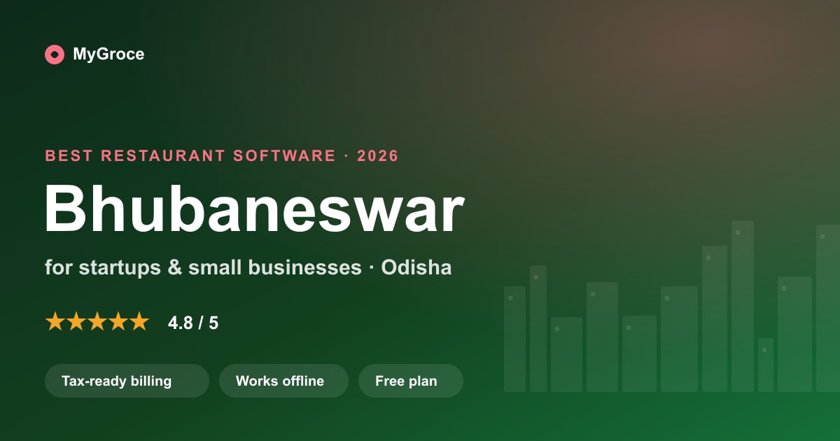 MyGroce Restaurant & Cafe POS Software for businesses in Bhubaneswar, Odisha — 2026