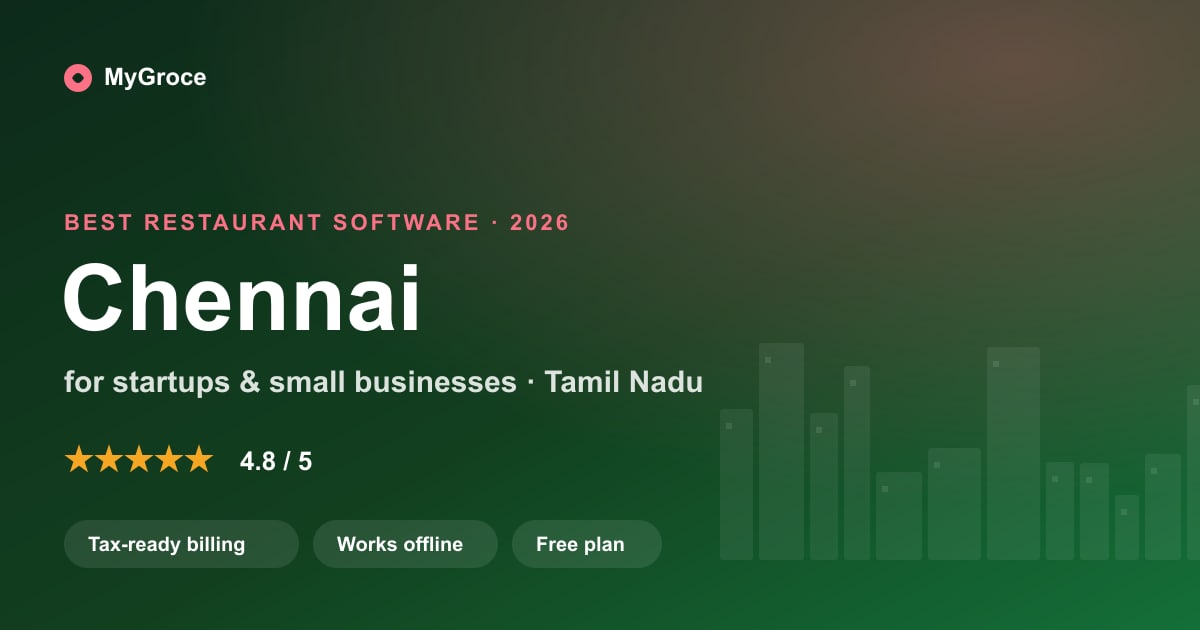 MyGroce Restaurant & Cafe POS Software for businesses in Chennai, Tamil Nadu — 2026