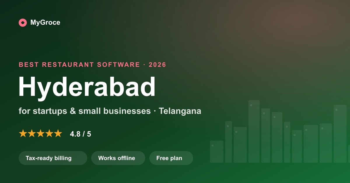 MyGroce Restaurant & Cafe POS Software for businesses in Hyderabad, Telangana — 2026