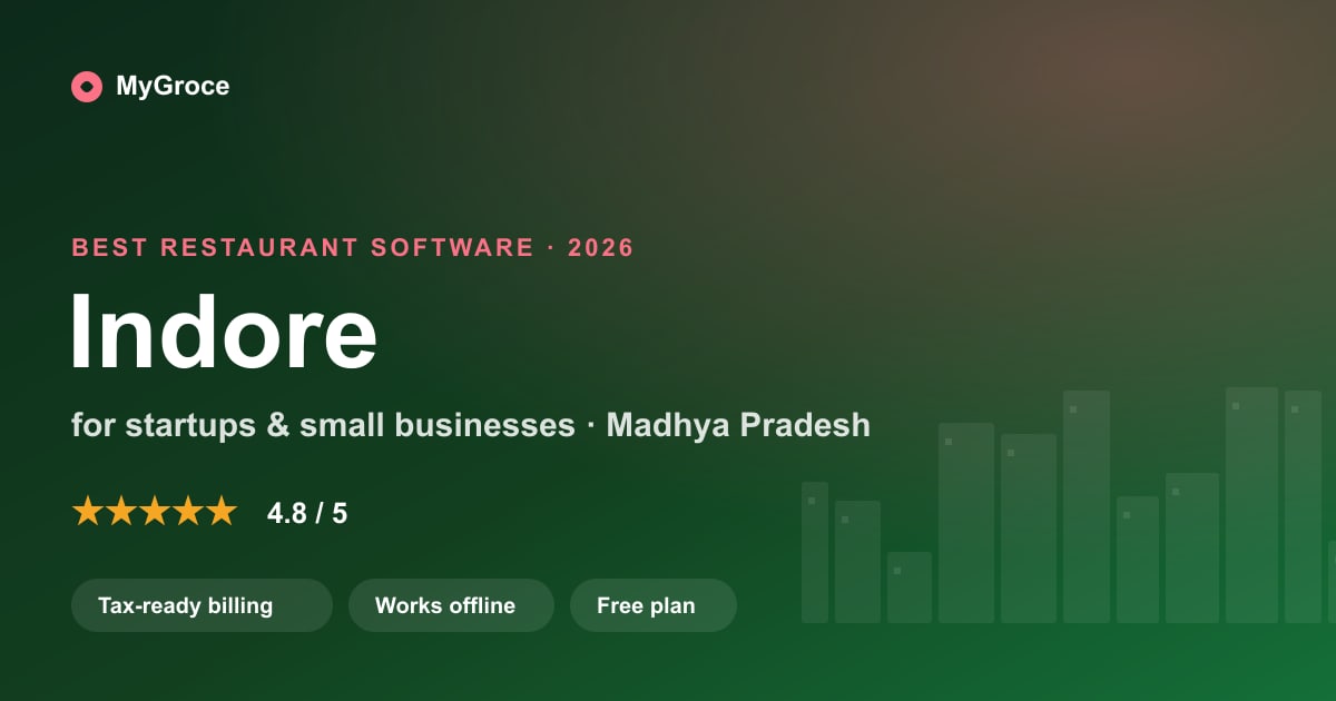 MyGroce Restaurant & Cafe POS Software for businesses in Indore, Madhya Pradesh — 2026