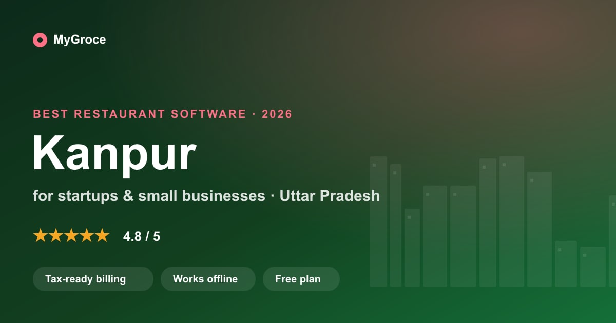 MyGroce Restaurant & Cafe POS Software for businesses in Kanpur, Uttar Pradesh — 2026