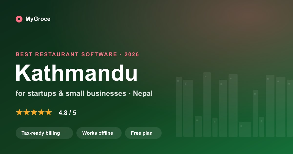 MyGroce Restaurant & Cafe POS Software for businesses in Kathmandu, Bagmati — 2026