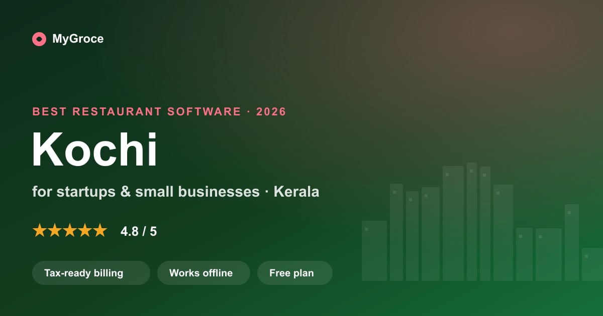 MyGroce Restaurant & Cafe POS Software for businesses in Kochi, Kerala — 2026