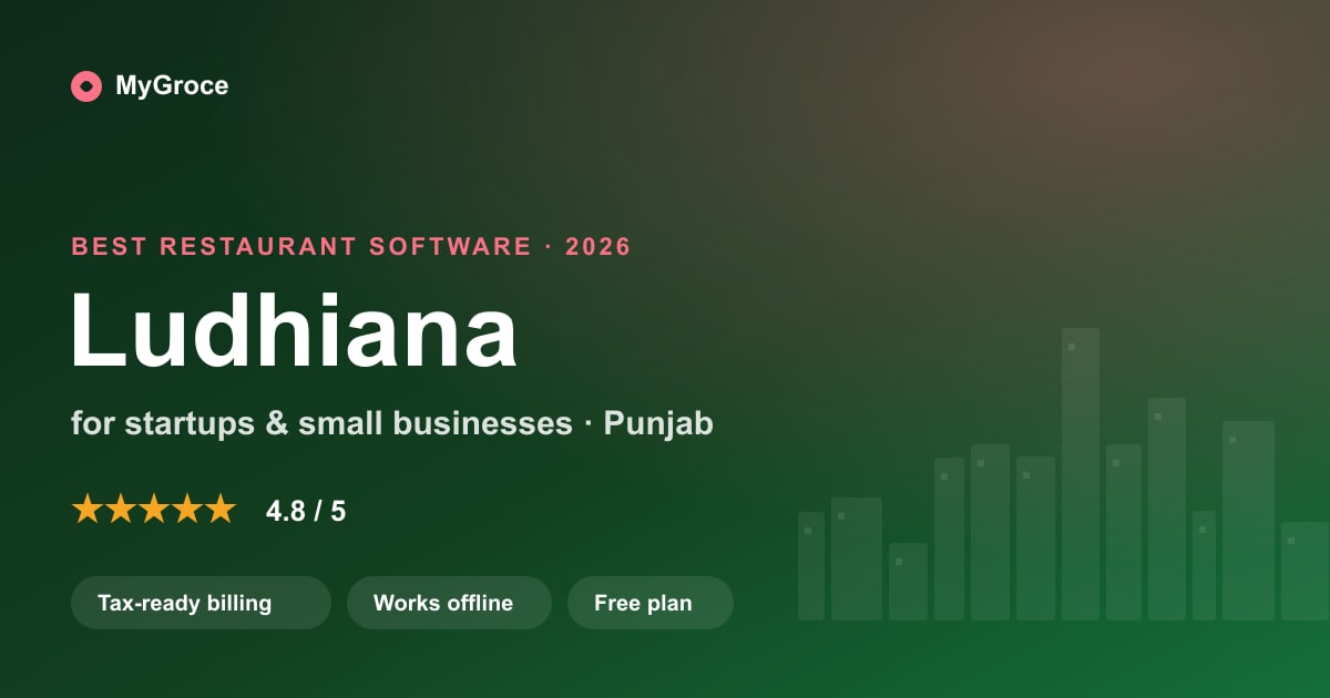 MyGroce Restaurant & Cafe POS Software for businesses in Ludhiana, Punjab — 2026