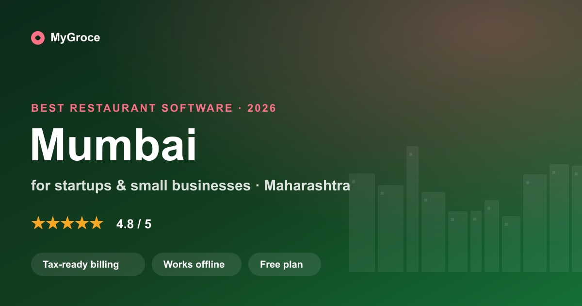 MyGroce Restaurant & Cafe POS Software for businesses in Mumbai, Maharashtra — 2026