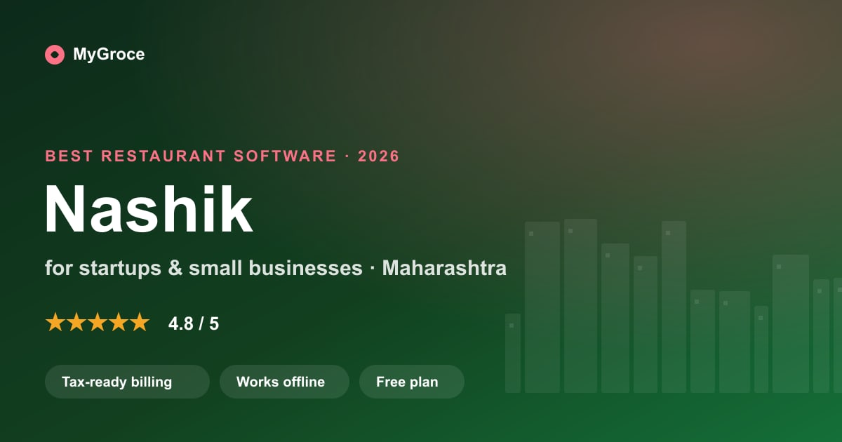 MyGroce Restaurant & Cafe POS Software for businesses in Nashik, Maharashtra — 2026