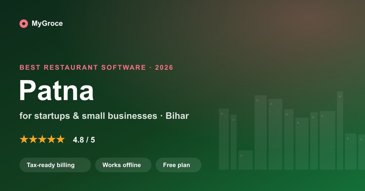 MyGroce Restaurant & Cafe POS Software for businesses in Patna, Bihar — 2026