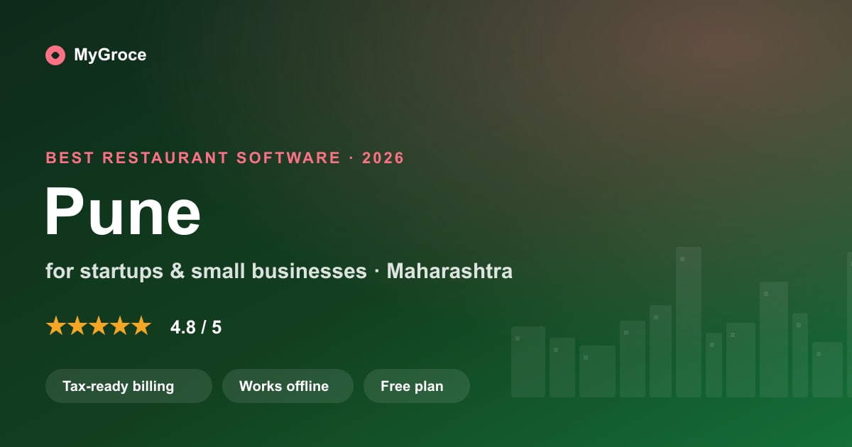MyGroce Restaurant & Cafe POS Software for businesses in Pune, Maharashtra — 2026