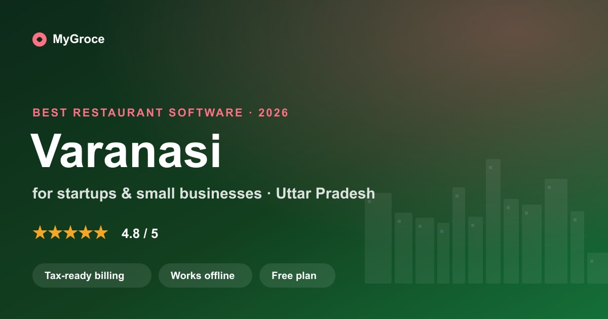 MyGroce Restaurant & Cafe POS Software for businesses in Varanasi, Uttar Pradesh — 2026