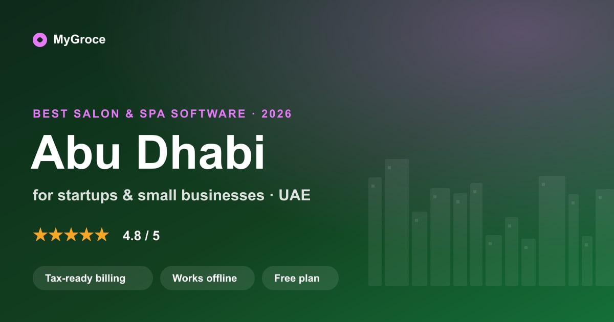 MyGroce Salon & Spa Software for businesses in Abu Dhabi — 2026