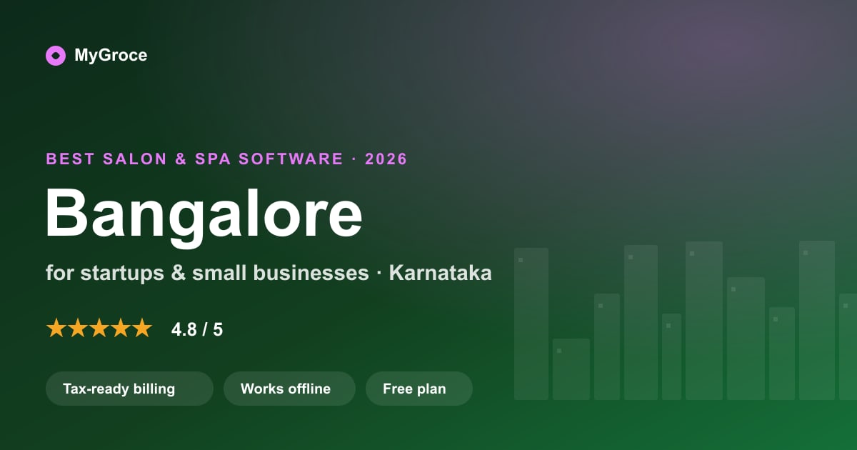 MyGroce Salon & Spa Software for businesses in Bangalore, Karnataka — 2026