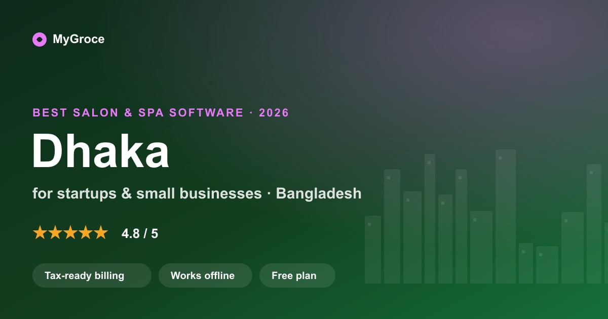 MyGroce Salon & Spa Software for businesses in Dhaka, Dhaka Division — 2026
