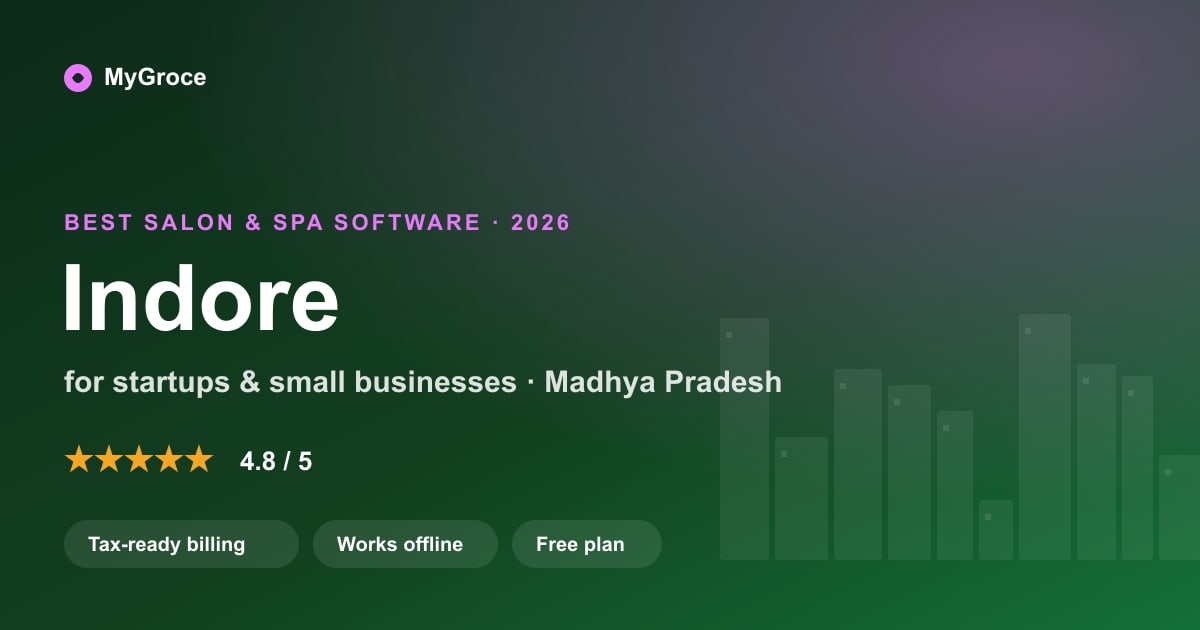 MyGroce Salon & Spa Software for businesses in Indore, Madhya Pradesh — 2026