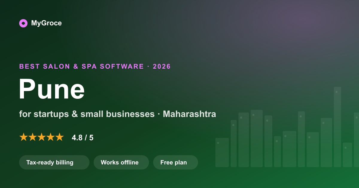 MyGroce Salon & Spa Software for businesses in Pune, Maharashtra — 2026
