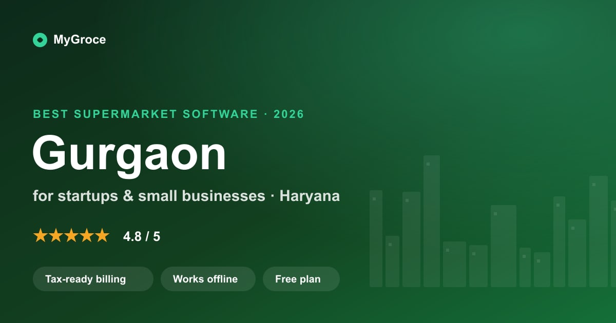 MyGroce Supermarket & Grocery Billing Software for businesses in Gurgaon, Haryana — 2026