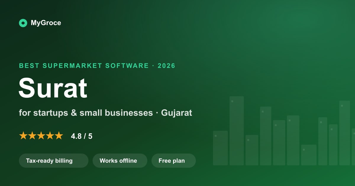 MyGroce Supermarket & Grocery Billing Software for businesses in Surat, Gujarat — 2026